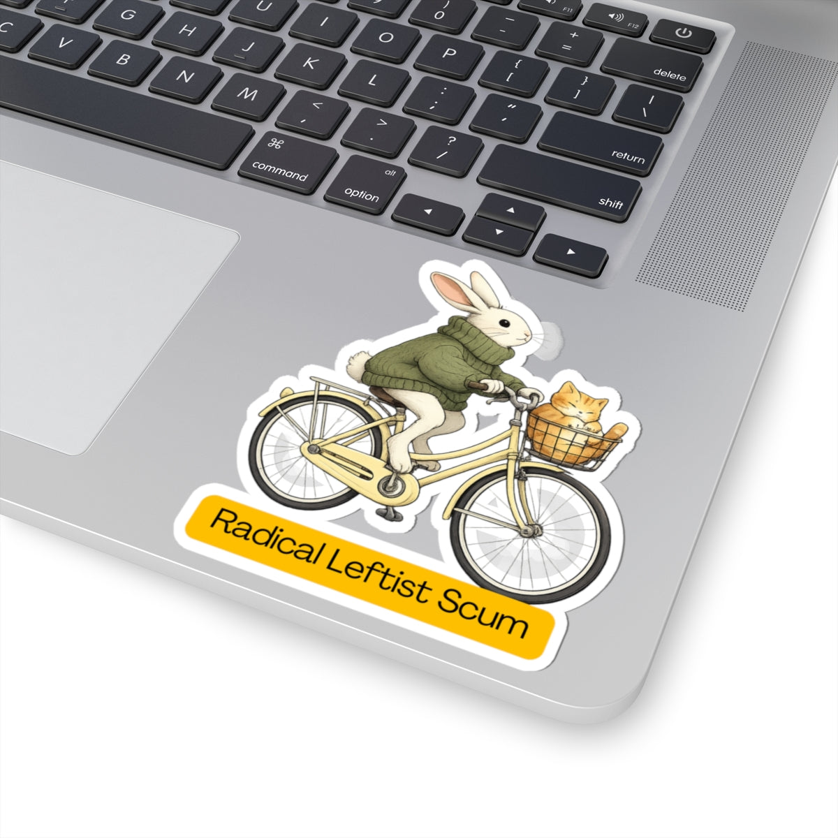 Radical Leftist Scum Bunny Sticker