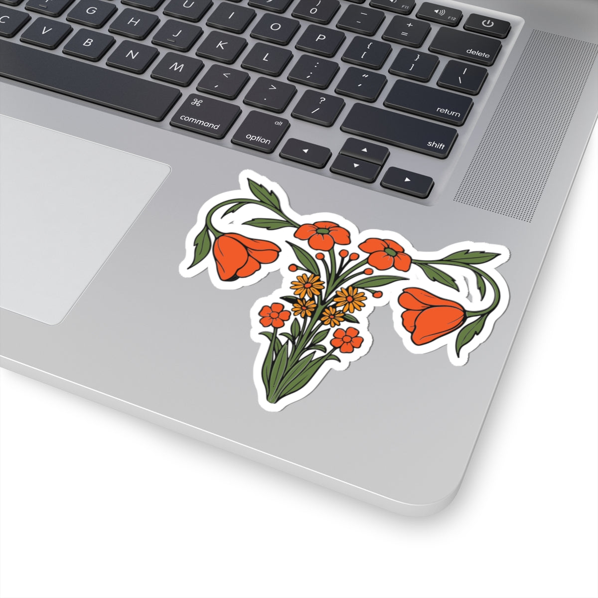 Floral Uterus Sticker