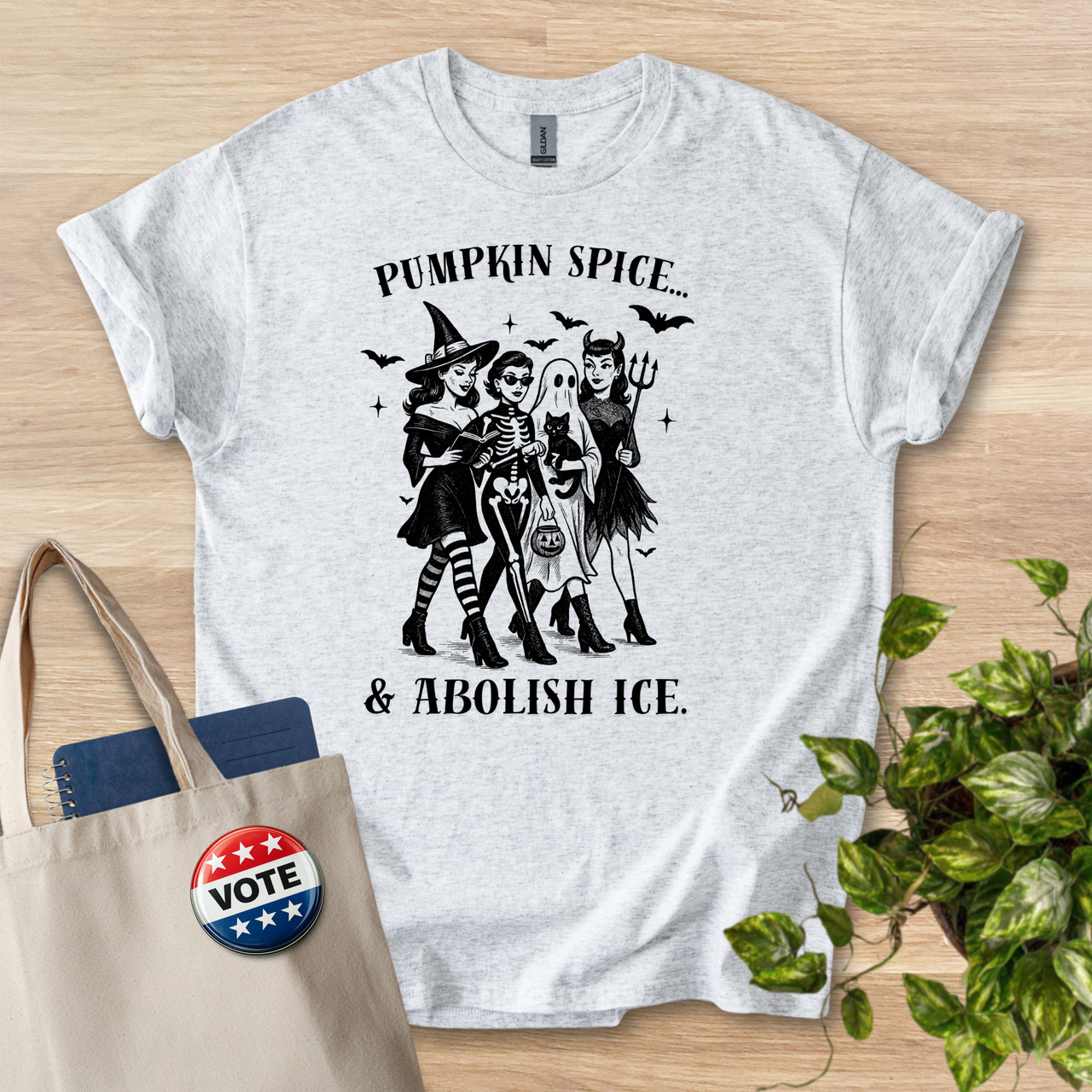 Pumpkin Spice & Abolish Ice Tee