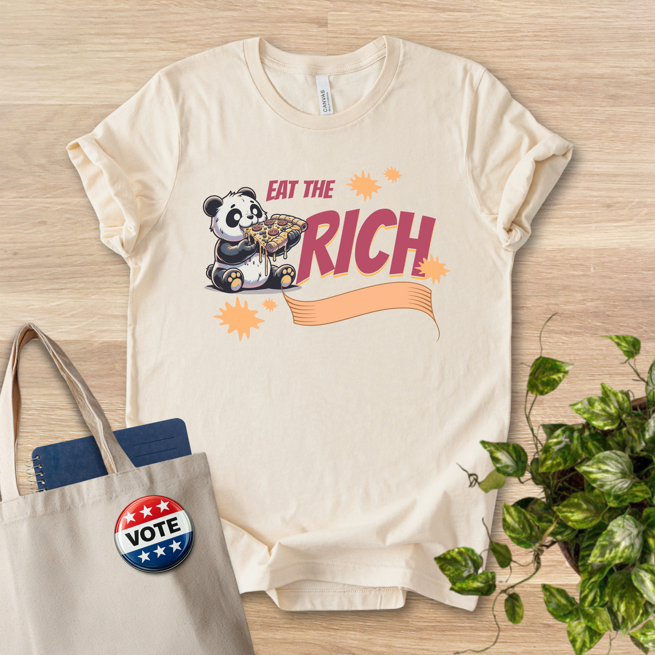 Eat The Rich Panda Tee
