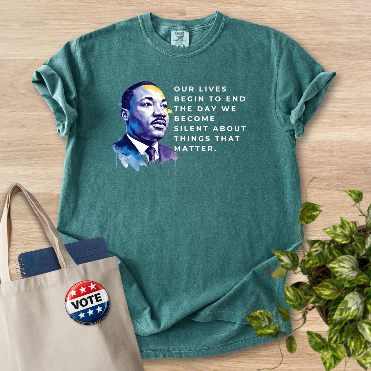 MLK Quote "Our lives begin to end..."