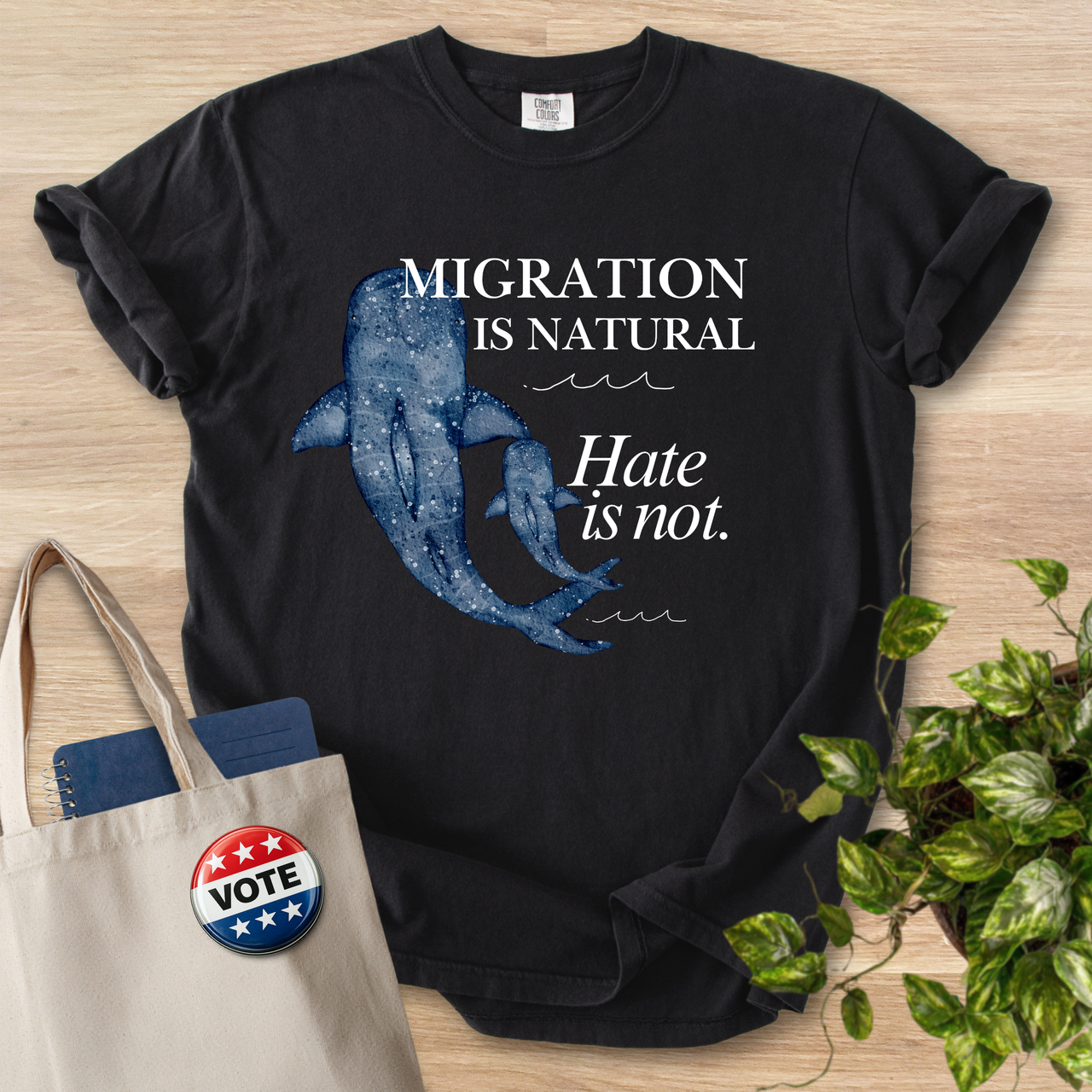 Migration Is Natural Whale Tee
