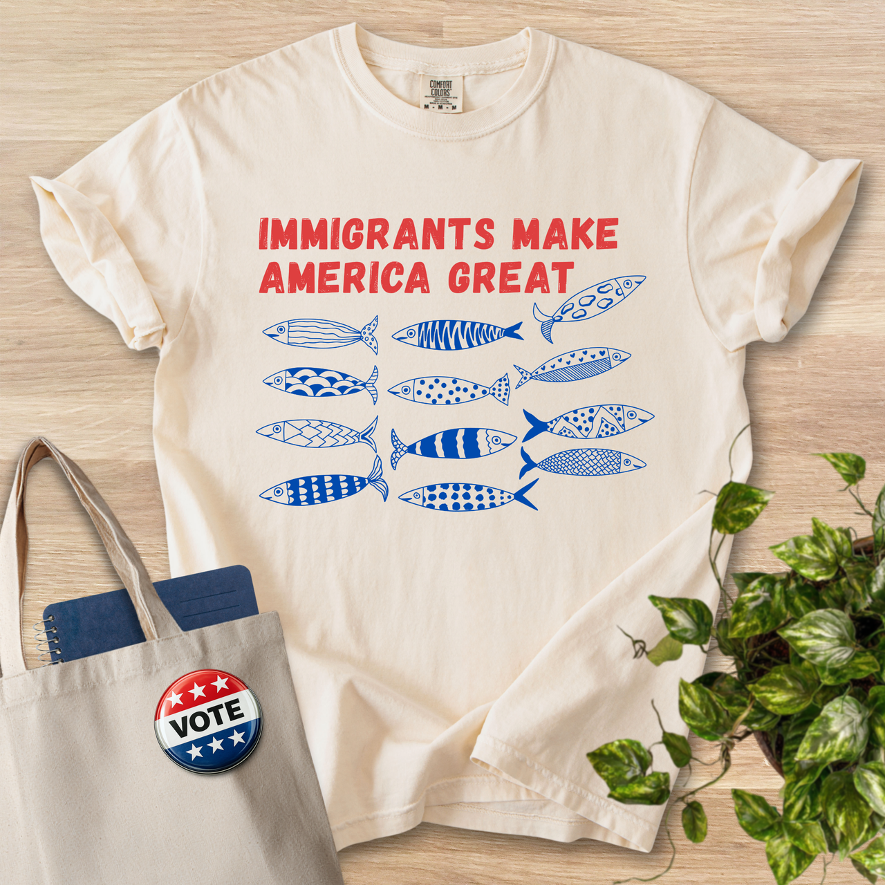 Immigrants Make America Great Sardine Tee