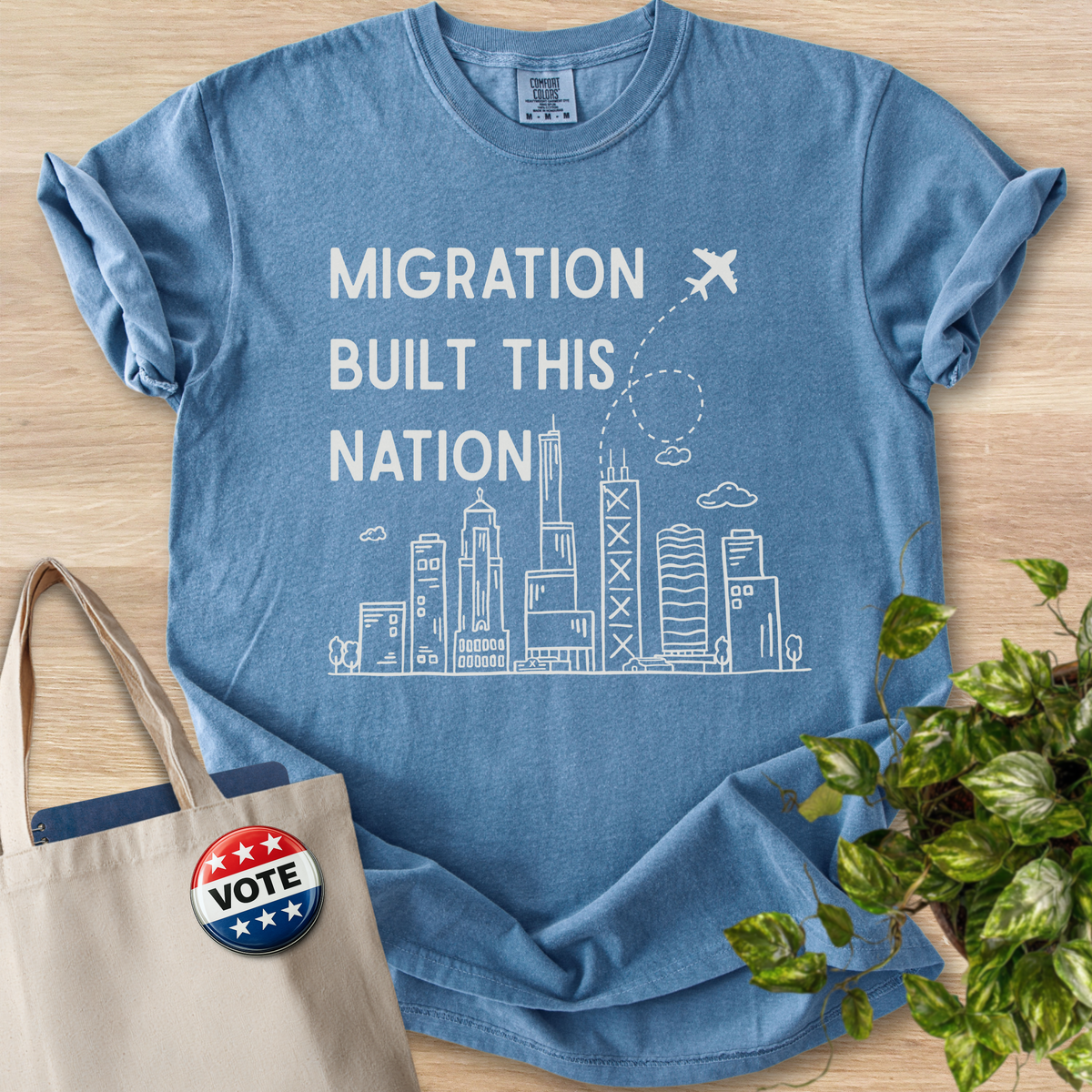 Migration Built This Nation (Chicago Skyline)
