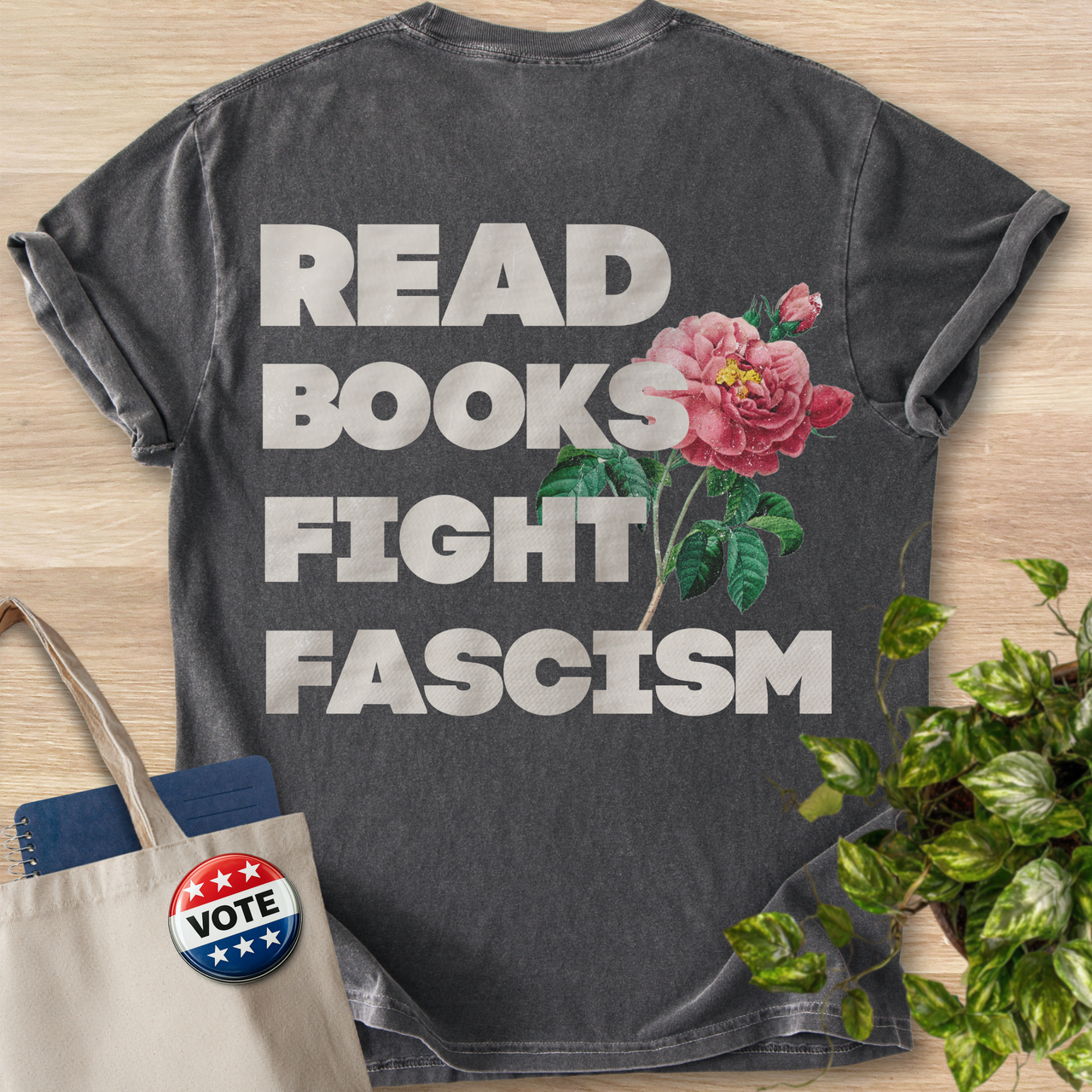 Read Books Fight Fascism - Back