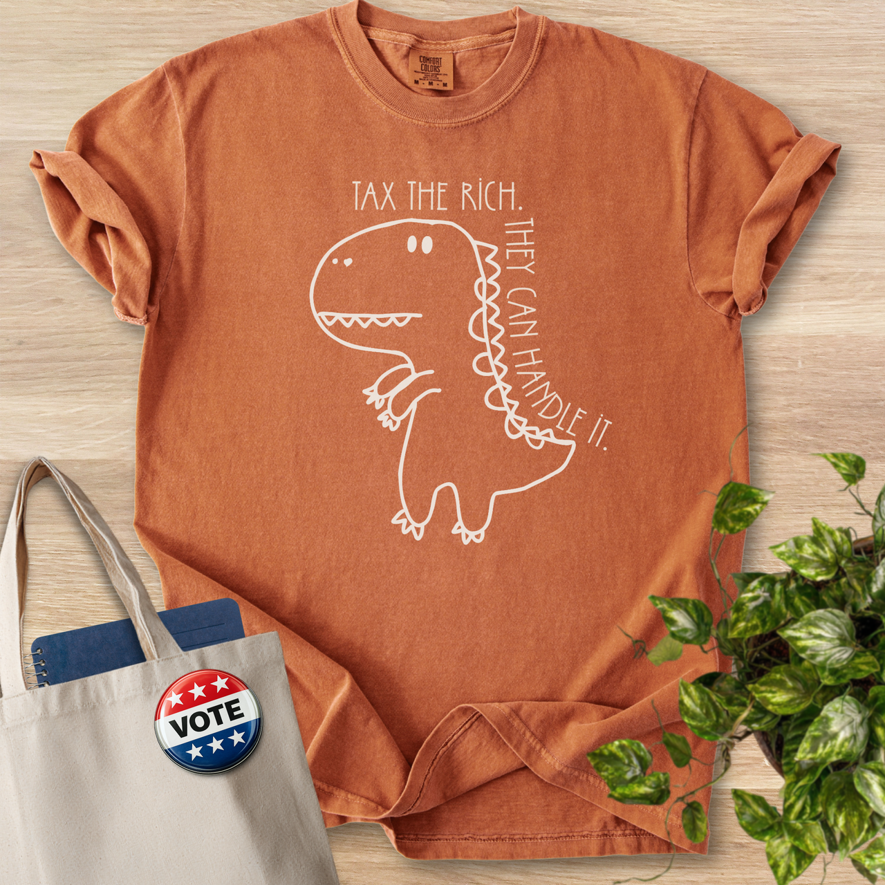 Tax The Rich Dinosaur Tee